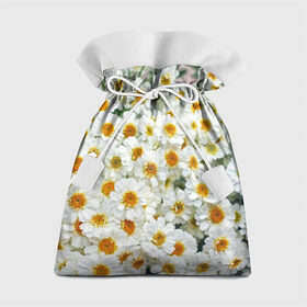 Подарочный 3D мешок с принтом Ромашки в Белгороде, 100% полиэстер | Размер: 29*39 см | букет | зелень | лепестки | природа | растения | ромашки | цветы