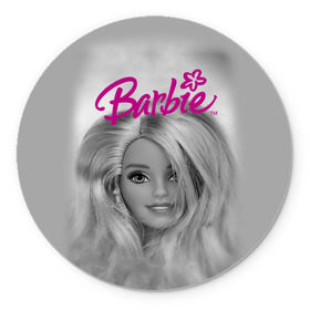 Коврик круглый с принтом Кукла барби в Белгороде, резина и полиэстер | круглая форма, изображение наносится на всю лицевую часть | barbie | барби | кукла