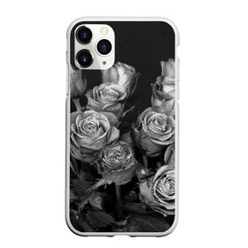Чехол для iPhone 11 Pro Max матовый с принтом Черно-белые розы в Белгороде, Силикон |  | букет | цветы