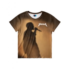 Детская футболка 3D с принтом Kanye West в Белгороде, 100% гипоаллергенный полиэфир | прямой крой, круглый вырез горловины, длина до линии бедер, чуть спущенное плечо, ткань немного тянется | yeezus | канье | уэст