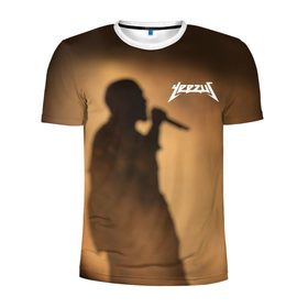 Мужская футболка 3D спортивная с принтом Kanye West в Белгороде, 100% полиэстер с улучшенными характеристиками | приталенный силуэт, круглая горловина, широкие плечи, сужается к линии бедра | Тематика изображения на принте: yeezus | канье | уэст