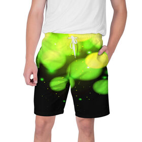Мужские шорты 3D с принтом Зелёный свет в Белгороде,  полиэстер 100% | прямой крой, два кармана без застежек по бокам. Мягкая трикотажная резинка на поясе, внутри которой широкие завязки. Длина чуть выше колен | 