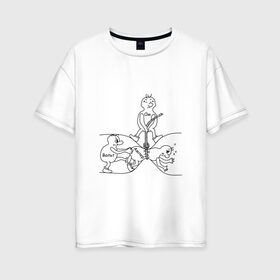 Женская футболка хлопок Oversize с принтом Закон Ома в Белгороде, 100% хлопок | свободный крой, круглый ворот, спущенный рукав, длина до линии бедер
 | ампер | вольт | напряжение | наука | сопротивление | ток | физика | электричество