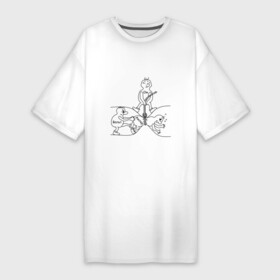 Платье-футболка хлопок с принтом Закон Ома в Белгороде,  |  | Тематика изображения на принте: ампер | вольт | напряжение | наука | сопротивление | ток | физика | электричество