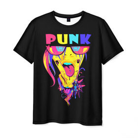 Мужская футболка 3D с принтом Punk в Белгороде, 100% полиэфир | прямой крой, круглый вырез горловины, длина до линии бедер | молодёжь | панки | прикол | субкультура | хиппи | цвет