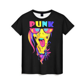Женская футболка 3D с принтом Punk в Белгороде, 100% полиэфир ( синтетическое хлопкоподобное полотно) | прямой крой, круглый вырез горловины, длина до линии бедер | молодёжь | панки | прикол | субкультура | хиппи | цвет