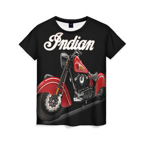 Женская футболка 3D с принтом Indian 2 в Белгороде, 100% полиэфир ( синтетическое хлопкоподобное полотно) | прямой крой, круглый вырез горловины, длина до линии бедер | indian