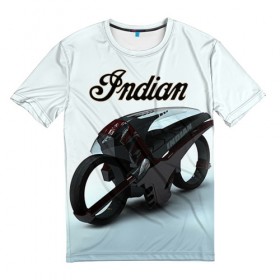 Мужская футболка 3D с принтом Indian 7 в Белгороде, 100% полиэфир | прямой крой, круглый вырез горловины, длина до линии бедер | 