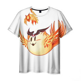 Мужская футболка 3D с принтом Феникс Кот в Белгороде, 100% полиэфир | прямой крой, круглый вырез горловины, длина до линии бедер | dota | dota 2 | phoenix | дота | дотан | раки | феникс