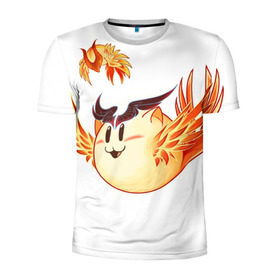 Мужская футболка 3D спортивная с принтом Феникс Кот в Белгороде, 100% полиэстер с улучшенными характеристиками | приталенный силуэт, круглая горловина, широкие плечи, сужается к линии бедра | dota | dota 2 | phoenix | дота | дотан | раки | феникс