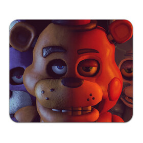Коврик прямоугольный с принтом Five Nights at Freddy`s в Белгороде, натуральный каучук | размер 230 х 185 мм; запечатка лицевой стороны | Тематика изображения на принте: 