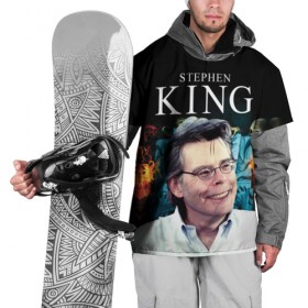 Накидка на куртку 3D с принтом Стивен Кинг - Король ужасов в Белгороде, 100% полиэстер |  | Тематика изображения на принте: король ужасов | писатель | триллер | ужасы