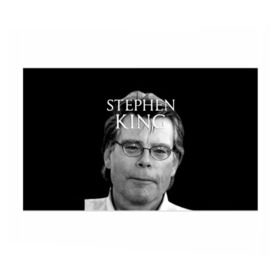 Бумага для упаковки 3D с принтом Стивен Кинг - Король ужасов в Белгороде, пластик и полированная сталь | круглая форма, металлическое крепление в виде кольца | Тематика изображения на принте: король ужасов | писатель | триллер | ужасы