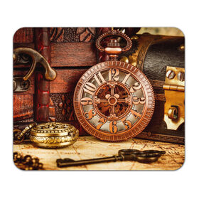 Коврик прямоугольный с принтом Старинные часы в Белгороде, натуральный каучук | размер 230 х 185 мм; запечатка лицевой стороны | время | ключ | старинное | часы