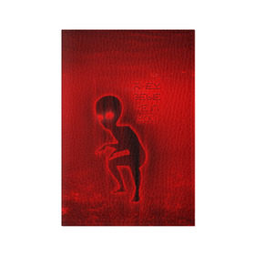Обложка для паспорта матовая кожа с принтом They belive in you в Белгороде, натуральная матовая кожа | размер 19,3 х 13,7 см; прозрачные пластиковые крепления | Тематика изображения на принте: инопланетяне | инопланетянин | красный | марс | марсианин | нло