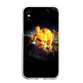 Чехол для iPhone XS Max матовый с принтом Пикачу в Белгороде, Силикон | Область печати: задняя сторона чехла, без боковых панелей | ash | pokemon | пикачу | покебол | покемон | эш