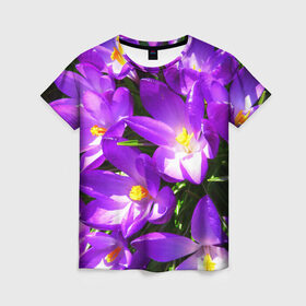 Женская футболка 3D с принтом Сиреневая прелесть в Белгороде, 100% полиэфир ( синтетическое хлопкоподобное полотно) | прямой крой, круглый вырез горловины, длина до линии бедер | Тематика изображения на принте: лепестки | прикольные картинки | сиреневый | цветочки | цветы