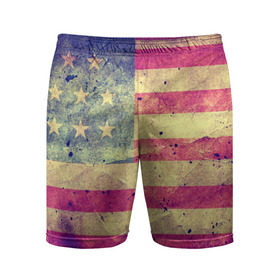 Мужские шорты 3D спортивные с принтом Америка в Белгороде,  |  | grunge | америка | сша | флаг