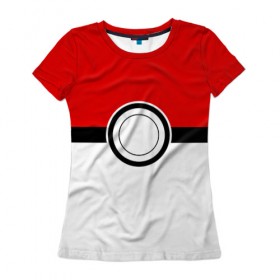 Женская футболка 3D с принтом Покеболл 4 в Белгороде, 100% полиэфир ( синтетическое хлопкоподобное полотно) | прямой крой, круглый вырез горловины, длина до линии бедер | pokemon | pokemon go | покемон | покемон го