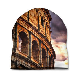 Шапка 3D с принтом Колизей в Белгороде, 100% полиэстер | универсальный размер, печать по всей поверхности изделия | архитектура | италия | колизей | отпуск | путешествие | развалины | туризм | турист