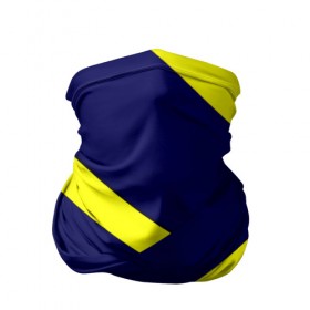 Бандана-труба 3D с принтом Аirfoil в Белгороде, 100% полиэстер, ткань с особыми свойствами — Activecool | плотность 150‒180 г/м2; хорошо тянется, но сохраняет форму | геометрия | желтый | линии | темно синий