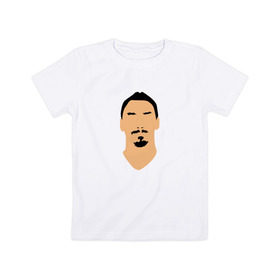 Детская футболка хлопок с принтом Zlatan Ibrahimovic в Белгороде, 100% хлопок | круглый вырез горловины, полуприлегающий силуэт, длина до линии бедер | Тематика изображения на принте: златан ибрагимович