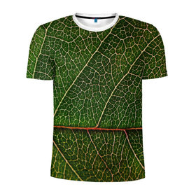 Мужская футболка 3D спортивная с принтом Листик в Белгороде, 100% полиэстер с улучшенными характеристиками | приталенный силуэт, круглая горловина, широкие плечи, сужается к линии бедра | дерево | зеленый | зелень | лист | природа | растения