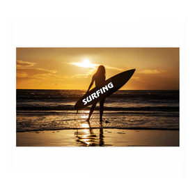 Бумага для упаковки 3D с принтом Surfing в Белгороде, пластик и полированная сталь | круглая форма, металлическое крепление в виде кольца | волна | девушка | море | прикольные картинки | сёрфинг | солнце | спорт | экстрим