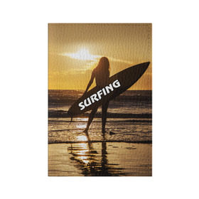 Обложка для паспорта матовая кожа с принтом Surfing в Белгороде, натуральная матовая кожа | размер 19,3 х 13,7 см; прозрачные пластиковые крепления | волна | девушка | море | прикольные картинки | сёрфинг | солнце | спорт | экстрим