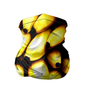 Бандана-труба 3D с принтом Бананы в Белгороде, 100% полиэстер, ткань с особыми свойствами — Activecool | плотность 150‒180 г/м2; хорошо тянется, но сохраняет форму | еда | желтый | фрукты