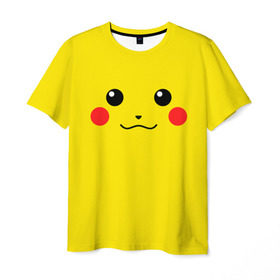 Мужская футболка 3D с принтом Happy Pikachu в Белгороде, 100% полиэфир | прямой крой, круглый вырез горловины, длина до линии бедер | Тематика изображения на принте: 