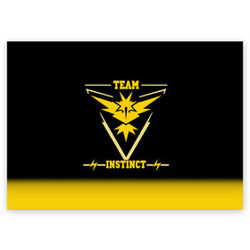 Поздравительная открытка с принтом Team Instinct в Белгороде, 100% бумага | плотность бумаги 280 г/м2, матовая, на обратной стороне линовка и место для марки
 | go | instinct | pokemon | team | покемон