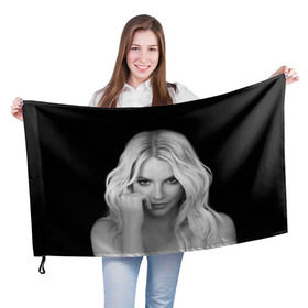 Флаг 3D с принтом Бритни Спирс в Белгороде, 100% полиэстер | плотность ткани — 95 г/м2, размер — 67 х 109 см. Принт наносится с одной стороны | britney spears | звезда | знаменитость | музыка | певица