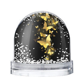 Снежный шар с принтом Золотые бабочки в Белгороде, Пластик | Изображение внутри шара печатается на глянцевой фотобумаге с двух сторон | бабочки | девушкам | злато | золото