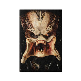 Обложка для паспорта матовая кожа с принтом Хищник в Белгороде, натуральная матовая кожа | размер 19,3 х 13,7 см; прозрачные пластиковые крепления | predator | зубы | инопланетянин