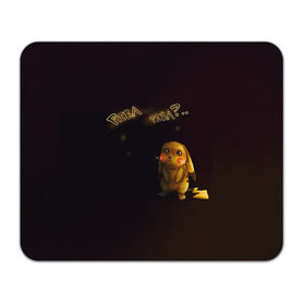 Коврик прямоугольный с принтом Грустный Пикачу в Белгороде, натуральный каучук | размер 230 х 185 мм; запечатка лицевой стороны | Тематика изображения на принте: пикачу