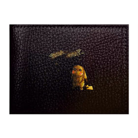 Обложка для студенческого билета с принтом Грустный Пикачу в Белгороде, натуральная кожа | Размер: 11*8 см; Печать на всей внешней стороне | Тематика изображения на принте: пикачу