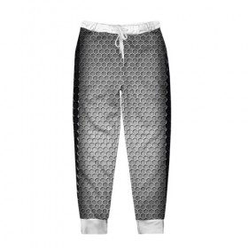 Мужские брюки 3D с принтом Кольчужка в Белгороде, 100% полиэстер | манжеты по низу, эластичный пояс регулируется шнурком, по бокам два кармана без застежек, внутренняя часть кармана из мелкой сетки | кольчуга | металл | сетка
