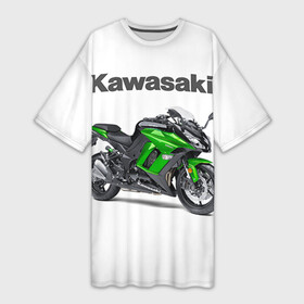 Платье-футболка 3D с принтом Kawasaky Ninja 1000 в Белгороде,  |  | kawasaky