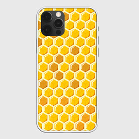 Чехол для iPhone 12 Pro с принтом Медовые соты в Белгороде, силикон | область печати: задняя сторона чехла, без боковых панелей | арт | еда | мед | пчелы | соты