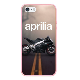 Чехол для iPhone 5/5S матовый с принтом Aprilia RSV4 в Белгороде, Силикон | Область печати: задняя сторона чехла, без боковых панелей | Тематика изображения на принте: aprilia