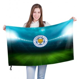 Флаг 3D с принтом FC Leicester в Белгороде, 100% полиэстер | плотность ткани — 95 г/м2, размер — 67 х 109 см. Принт наносится с одной стороны | 