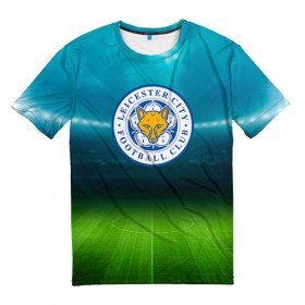 Мужская футболка 3D с принтом FC Leicester в Белгороде, 100% полиэфир | прямой крой, круглый вырез горловины, длина до линии бедер | Тематика изображения на принте: 