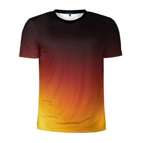 Мужская футболка 3D спортивная с принтом Градиент в Белгороде, 100% полиэстер с улучшенными характеристиками | приталенный силуэт, круглая горловина, широкие плечи, сужается к линии бедра | коричневый