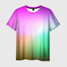 Мужская футболка 3D с принтом Сочетание красок в Белгороде, 100% полиэфир | прямой крой, круглый вырез горловины, длина до линии бедер | Тематика изображения на принте: градиент | пятна | разноцветные