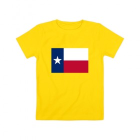 Детская футболка хлопок с принтом Техас в Белгороде, 100% хлопок | круглый вырез горловины, полуприлегающий силуэт, длина до линии бедер | крутаяфутболка | сша | техас | флаг