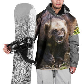 Накидка на куртку 3D с принтом Росомаха в Белгороде, 100% полиэстер |  | животные | лес | медведи | охота | природа | туризм