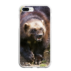 Чехол для iPhone 7Plus/8 Plus матовый с принтом Росомаха в Белгороде, Силикон | Область печати: задняя сторона чехла, без боковых панелей | животные | лес | медведи | охота | природа | туризм