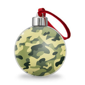 Ёлочный шар с принтом Зелёный камуфляж в Белгороде, Пластик | Диаметр: 77 мм | camouflage | green camouflage | зеленый камуфляж | камуфляж