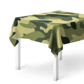 Скатерть 3D с принтом Зелёный камуфляж в Белгороде, 100% полиэстер (ткань не мнется и не растягивается) | Размер: 150*150 см | camouflage | green camouflage | зеленый камуфляж | камуфляж